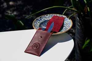 Durable Eco Genuine Leather Luxury Foldable <b>Cutlery</b> Holder for Restaurant Flatware Roll Organizer LCH-0029 - Product Image 3