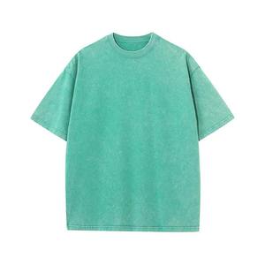 T-shirt personnalisé pour hommes 100% coton Jersey délavé à l'acide sur l'épaule tombante T-shirt lourd 200 GSM délavé fabriqué au Pakistan - Product Image 6