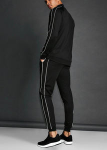 Chándales personalizados ribete de rayas laterales detallado 100% algodón de alta calidad precio al por mayor muestra gratis chándales para hombres. - Product Image 3