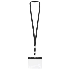 Lanière personnalisée en polyester avec porte-badge Torsten, gadgets personnalisés - Product Image 1