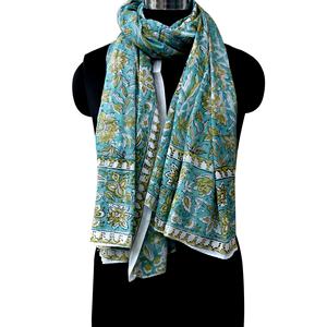 Peso ligero algodón Sarong Sanganeri bloque estampado bufanda, hecho a mano playa cubrir Ups, multicolor mujer bufandas Pareo al por mayor - Product Image 4