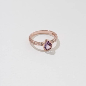 S925 14K <b>Gold</b> Plated Classic Design Natural Amethyst White Topaz Jewelry Customizable for Retail OEM ODM from Thailand - Product Image 1