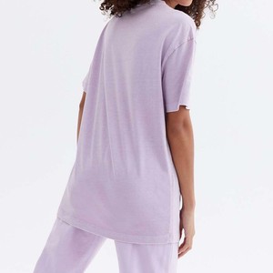 Vestido camiseta de gran tamaño transpirable de algodón de verano para mujer, logotipo personalizado, patrón sólido, botón, venta al por mayor, vestido camiseta liso informal - Product Image 6