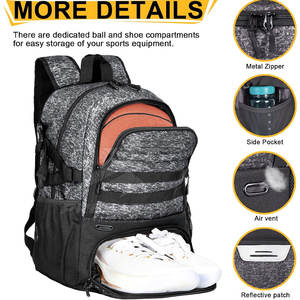 Bolsa de baloncesto de alta calidad, deportes impermeables personalizados hechos en Pakistán, mochila de baloncesto duradera - Product Image 2