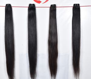Extensions de Cheveux Humains à Double Trame pour Femmes Noires, Cheveux Naturels Indiens Non Transformés, 100% Vierges, Alignés sur les Cuticules - Product Image 2