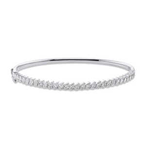 Magnifique bracelet et jonc en or 18 carats avec diamants de laboratoire - Product Image 6