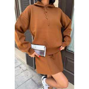 Conjunto de Punto Informal con Capucha y Falda 10224 para la Temporada de Otoño - Product Image 2