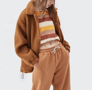 Logo personnalisé veste en polaire Sherpa de style rue haute pour femmes veste en polaire Sherpa pour femmes de mode personnalisée en plein air - Product Image 5