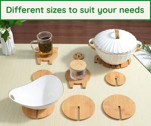 Ensemble de sous-verres d'animaux en bois de charme avec d'adorables figurines d'animaux parfaits pour un usage quotidien et des occasions spéciales - Product Image 3