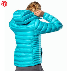 Doudoune respirante d'hiver personnalisée pour femmes, manches longues, col montant, rembourrage, grande taille, matelassé, vente en gros - Product Image 3