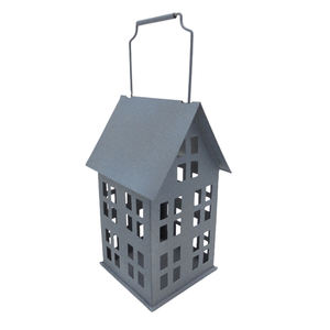 Wedding Decorative Metal Hut Shaped <b>Lantern</b> Blue Powder Coating <b>Candle</b> <b>Holder</b> For Living Room Decoration Handmade in Bulk - Product Image 5