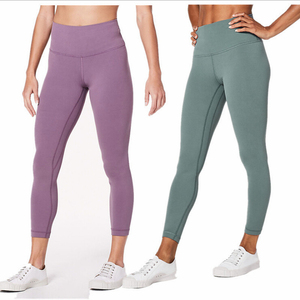 Women's High Waisted Gym <b>Leggings</b> Satin Workout Yoga Pants Tight Slim Fit Push up Quick Dry Stretch Custom Sports Fitness Outfit - Product Image 1