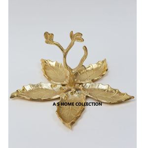 Atractivo diseño de forma de rama frondosa Color dorado postre decorativo y exhibición de fecha cuencos y platos para servir - Product Image 1