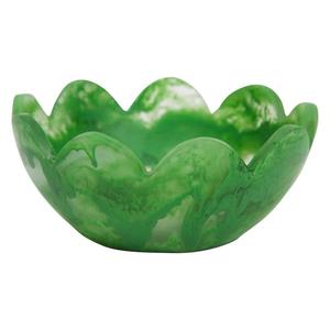 Bol à salade en résine écologique, design traditionnel peint à la main, rehaussez votre expérience culinaire intérieure/extérieure avec le bol en résine Miller - Product Image 5