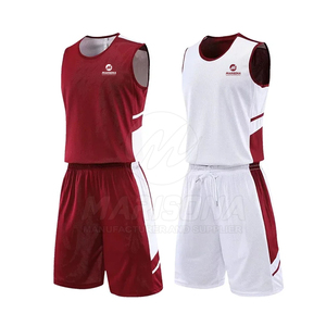 Tenue d'entraînement de basketball réversible, impression personnalisée, respirante, grande taille, anti-humidité, séchage rapide, haute qualité, 100% polyester - Product Image 1