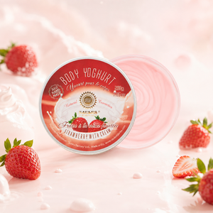 Crème Corporelle Hydratante Premium Fraise et Crème de Luxe – Soin Nourrissant pour une Peau Douce, Lisse, Veloutée et Soyeuse - Product Image 1