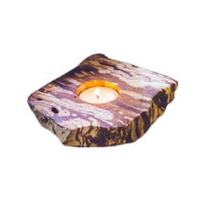 Bougeoir en pierre naturelle jaspe zèbre brun bocaux en cristal naturel bougeoir pierre précieuse cristal de guérison approvisionnement en gros - Product Image 2