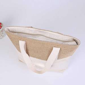 EarthBliss Custom <b>Jute</b> Tote <b>Bag</b> Eco Friendly Womens Shoulder <b>Shopping</b> Tote Reusable Promotional <b>Bag</b> - Product Image 3