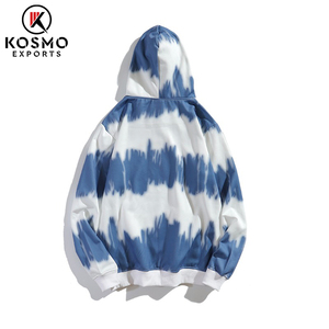 Sudadera con capucha de gran tamaño Unisex, diseño personalizado Tie Dye con hombros caídos y estampado de ropa de calle, 100% algodón para primavera - Product Image 3
