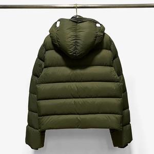 OEM <b>Hooded</b> Heavy Designer Puff Padded <b>Coat</b> Odm Logo Oversized <b>Men's</b> Down Bubble Winter Black Custom <b>Men</b> Shiny Puffer Jacket - Product Image 6