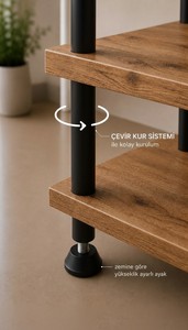 Estante de Almacenamiento para Cocina, Soporte para Microondas, Organizador para Cafetera y Panel Trasero con Rejilla, Estante de Cocina con Soporte para Microondas - Product Image 4