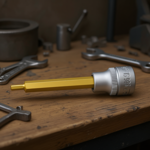 Hazet Extra Long 1/2'' Screwdriver <b>Socket</b> Hexagonal Metric Square with Knurling - Product Image 3