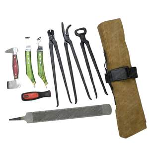 Best Seller Hoof Knife with Brass End Ergonomic Handle Clincher Nipper Rasp for Trimming Buffer Double Side <b>Horse</b> Hooves - Product Image 6