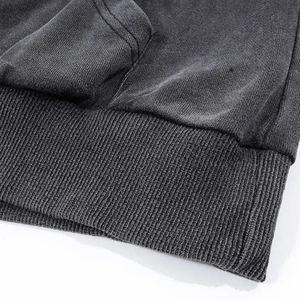 OEM vente en gros sweats à capuche unisexes brodés de haute qualité pull-over respirant en coton lavé à l'acide polaire pour hommes hiver - Product Image 4