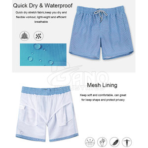 Pantalones Cortos de Playa para Hombre, Estilo Urbano, Poliéster, Cintura Media, Diseño Sólido, Transpirables, Secado Rápido, Precio Bajo, Hechos en Pakistán - Product Image 2
