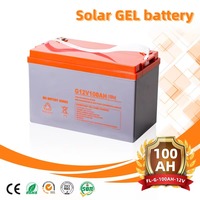 Nouvelle conception Batterie solaire AGM Gel à décharge profonde 12V 100Ah 2400Wh 21,5KG pour appareils électroménagers et systèmes de stockage d'énergie solaire