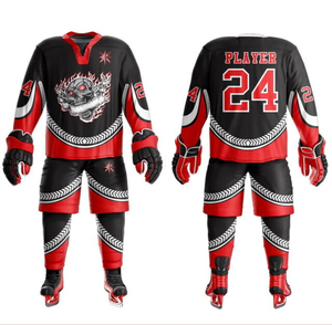 Conjunto de uniforme de hockey sobre hielo personalizado de alta calidad Diseño cómodo con servicio ODM OEM para hombres - Product Image 4