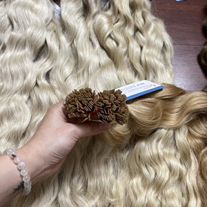 Highlight Blonde Couleur 100% Extensions de Cheveux Humains Vietnamiens Kératine Pointe Plate Droite - Product Image 2