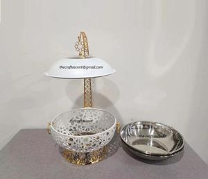 ถาดอุ่นอาหารสแตนเลสอย่างดีสำหรับงานจัดเลี้ยง สีทองและสีขาว ฝาปิดแบบมือจับ  รับผลิตตามความต้องการ ยี่ห้อ TCA - Product Image 2