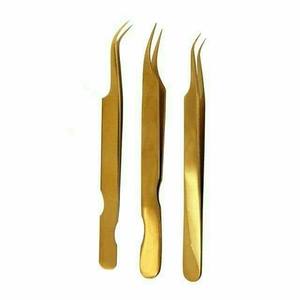 Pince à cils professionnelle à bas prix Top haute qualité outils de beauté pince à cils meilleure prise pince à cils couleur beige - Product Image 2