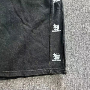 High Quality <b>Men's</b> French Terry Gym <b>Shorts</b> Custom Printed Acid Wash Breathable Mid-Waist Jogging Streetwear <b>Sweat</b> <b>Shorts</b> - Product Image 3