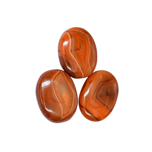 หินอัญมณีปาล์มคาร์เนเลี่ยนธรรมชาติขัดเงาสำหรับการทำสมาธิบรรเทาความเครียดและบำบัด - Product Image 3