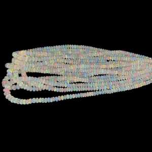 Cuentas de Rondelle lisas de ópalo etíope de 5-7mm, hebra de ópalo de fuego Natural, cuentas de piedras preciosas sueltas para collar, pulsera, fabricación de joyas - Product Image 3