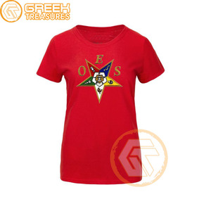 T-shirt d'été pour femmes Eastern Star en gros - Tissu jersey en coton respirant et écologique, manches courtes, coupe classique - Product Image 1