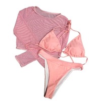 Conjunto de Bikini Personalizado 2023, Venta Caliente, OEM, 6 Piezas, Cuello en V, Secado Rápido, para Mujer, Envío Gratis