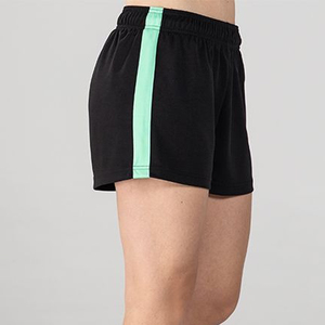 Pantalones cortos calientes ligeros hechos a medida para mujer, pantalones cortos calientes transpirables de corte regular a rayas informales para mujer - Product Image 3