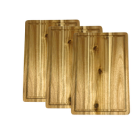 Grande planche à découper en bois d'acacia massif pour viande, légumes et fromage - Planche de boucher multifonctionnelle pour cuisine, compatible lave-vaisselle