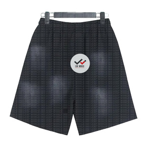 Shorts pour homme personnalisés 2025, délavés à l'acide, effet vintage, teinture soleil, décoloration, spandex/polyester, bord brut, impression numérique, imperméable - Product Image 2