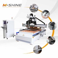 Máquina CNC Router ATC 1328 para Trabajar la Madera con Cuchilla de Sierra 45 ° Broca de Husillo HQD para Corte en Serie para Fabricación de Muebles