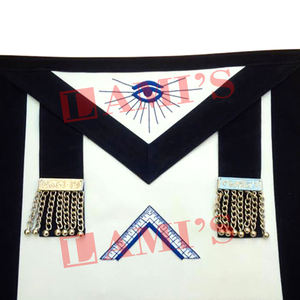 Delantal de terciopelo azul medianoche Worshipful Masters de la mejor calidad, delantal de Regalia masónico con bordado personalizado - Product Image 5