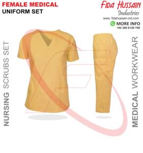 Uniforme d'hôpital à manches courtes en 65% polyester 35% coton vente chaude hôpital dames soins infirmiers médicaux Scrubs uniformes ensembles - Product Image 5