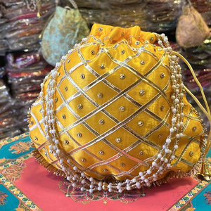 100% Premium Quality Best Indian <b>Women</b> Designer Clutch Potli <b>Bag</b> Embroidered Clutch Purse Potli <b>Bag</b> <b>Pouch</b> Drawstring <b>Bag</b> - Product Image 1