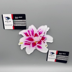 Nouveaux outils pour cils Lucky Lash : Plateaux en acrylique pour cils, motifs fleur, papillon, carré, cœur, avec logo personnalisé, écologiques - Product Image 5