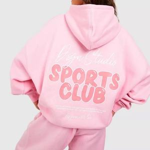 ชุดวอร์มสองชิ้นสำหรับผู้หญิงชุดวอร์มโอเวอร์ไซส์พิมพ์ลายมีฮู้ดและกางเกงพลุก - Product Image 3