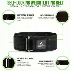 เข็มขัดยกน้ำหนักไนลอนนีโอพรีน ทนทาน ระบายอากาศได้ดี สำหรับพาวเวอร์ลิฟติ้ง สควอท เดดลิฟท์ ออกกำลังกายในยิม - Product Image 4