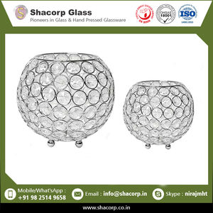 Hot Sale Glass Crystal Decoration <b>Small</b> <b>Candle</b> Holder Glass Bowl Available at Bulk Quantity - Product Image 2